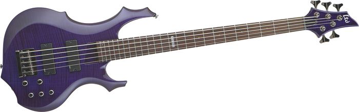 Esp Ltd F-155Dx 5-String Bass Guitar Dark See-Thru Purple