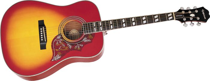 Epiphone Hummingbird Acoustic Guitar  Chrome Hardware