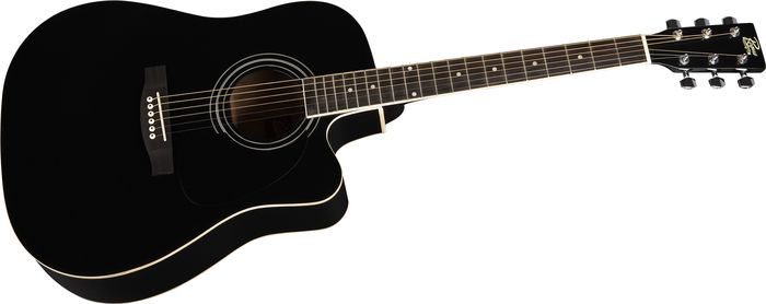 Rogue Dreadnought Cutaway Acoustic-Electric Guitar Black