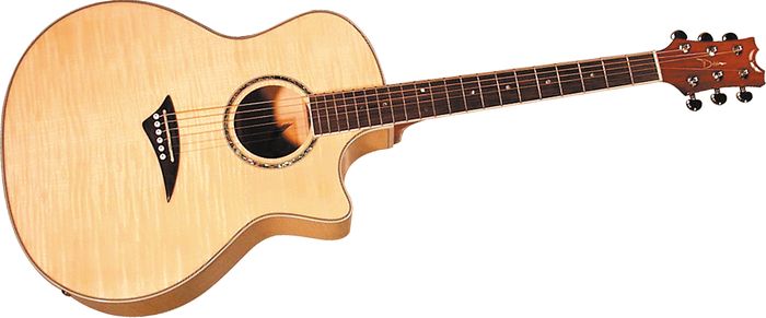Dean Exotica FM Acoustic-Electric Guitar Flame Gloss Natural