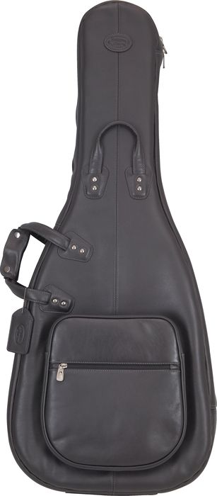 Reunion Blues&nbsp;Dreadnought Acoustic Guitar Gig Bag&nbsp;Chestnut Brown Leather&nbsp;Bronze Hardware