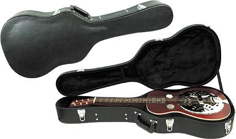 Musician's Gear&nbsp;Deluxe Archtop Hardshell Squareneck Guitar Case&nbsp;Black&nbsp;