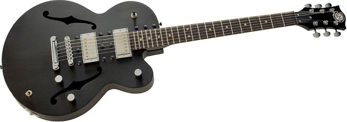 Normandy&nbsp;Gold Anodized Hardtail Archtop Electric Guitar&nbsp;Obsidian&nbsp;