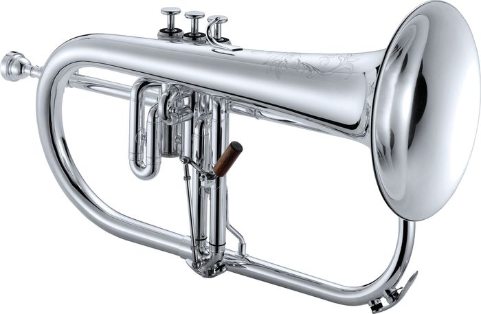 Jupiter 1646 Xo Professional Series Bb Flugelhorn Silver Yellow Brass Bell