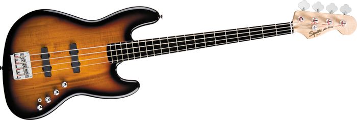 Squier&nbsp;Deluxe Jazz Bass IV Active&nbsp;3-Tone Sunburst&nbsp;