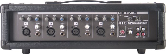 Phonic&nbsp;Powerpod 410 Powered Mixer with Mic and Speaker Cables&nbsp;&nbsp;