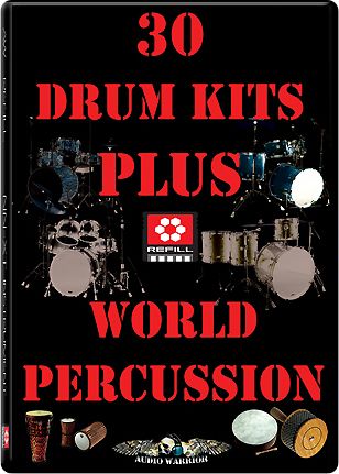 Audiowarrior 30 Drum Kits And World Percussion Reason Refill