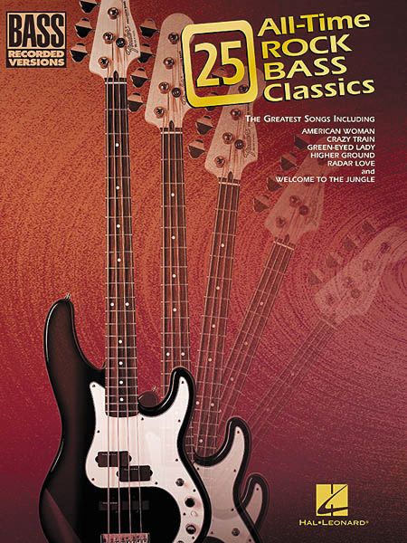 Hal Leonard&nbsp;25 All-Time Rock Bass Classics Tab Songbook&nbsp;&nbsp;