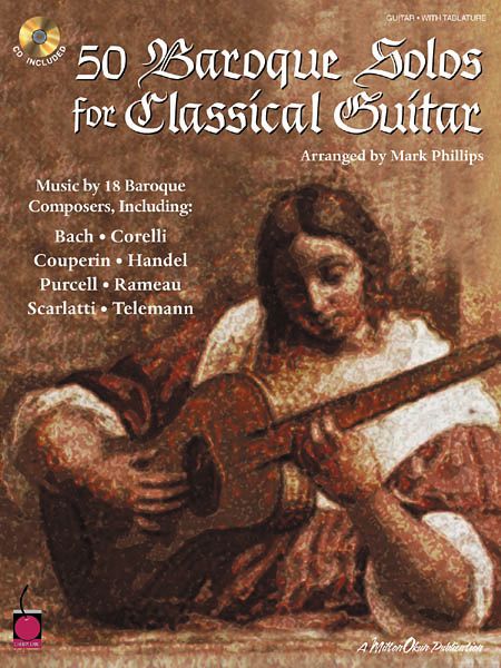 Hal Leonard&nbsp;50 Baroque Solos for Classical Guitar Book with CD&nbsp;&nbsp;