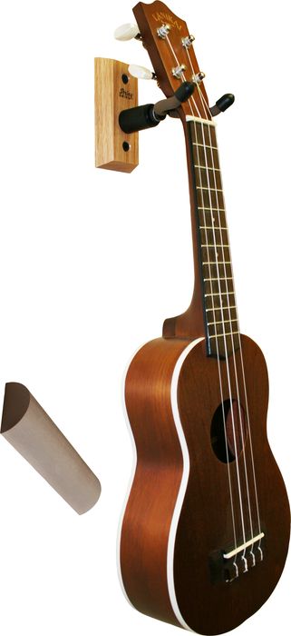 Ukulele Accessories -  String Swing Wooden Wall Hanger for Ukulele with Wall Bumper