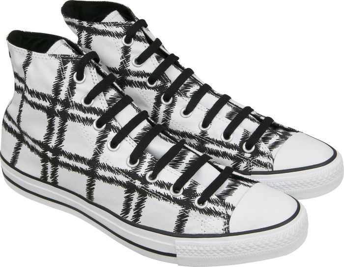 Converse&nbsp;Chuck Taylor Scribble Plaid Hi Top Sneakers (White)&nbsp;Size 10&nbsp;