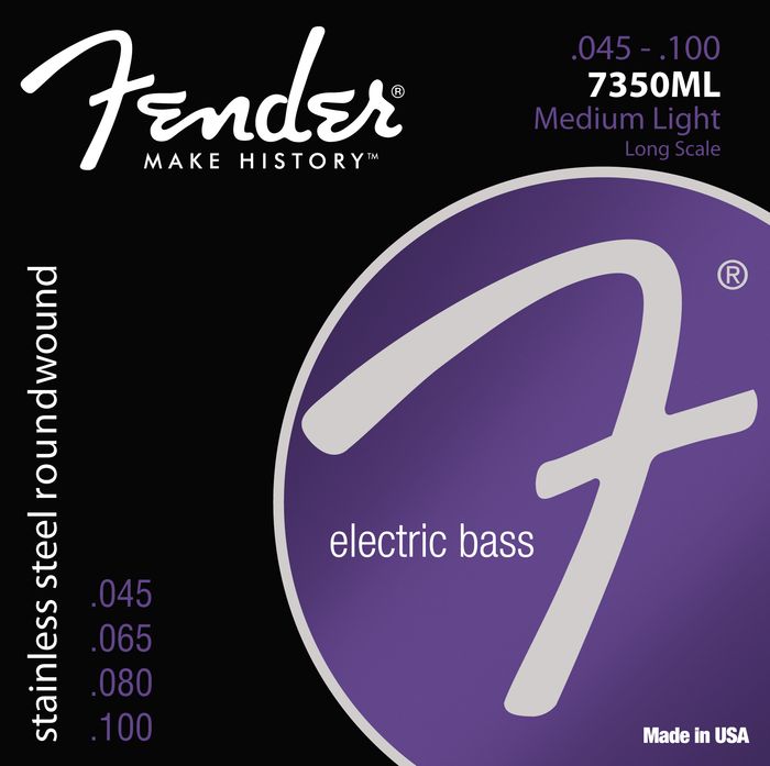 Fender 7350Ml Stainless Steel Long Scale Bass Strings - Medium Light
