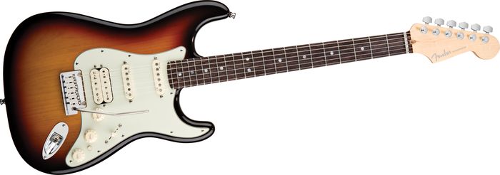 Fender American Deluxe Stratocaster HSS Guitarra Eléctrica del resplandor solar 3-Color, Rosewood