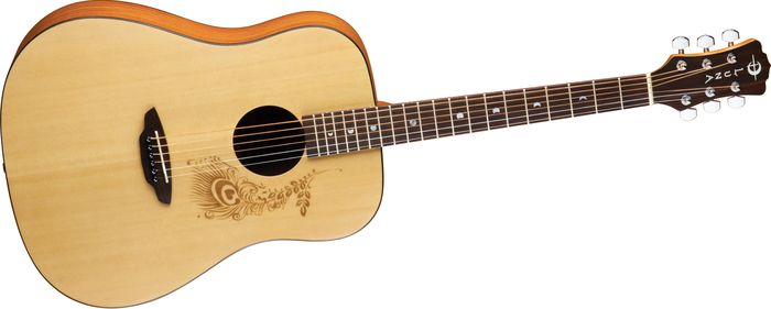 Luna Guitars&nbsp;Gypsy Henna Dreadnought Acoustic Guitar&nbsp;&nbsp;