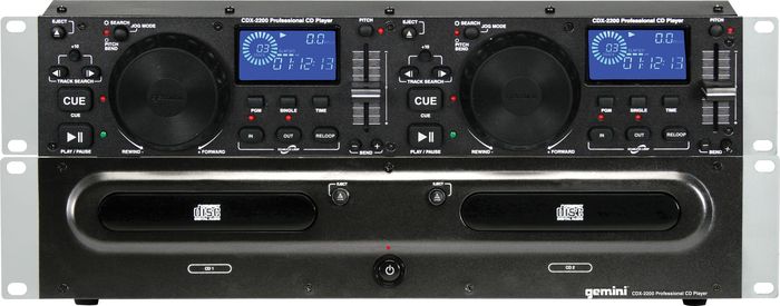 Gemini&nbsp;CDX-2200 2U Dual CD Player&nbsp;&nbsp;