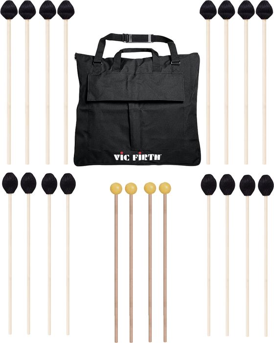 Vic Firth&nbsp;Keyboard Mallet 10-Pack w/ Free Mallet Bag&nbsp;M183(4), M187(4)&nbsp;