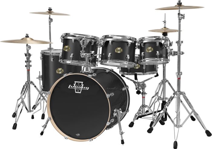 Ludwig&nbsp;Element 6-Piece Power Shell Pack&nbsp;Black&nbsp;
