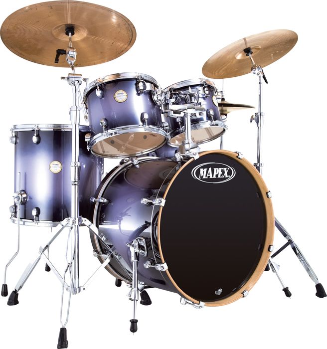Mapex&nbsp;Meridian Maple SRO 5-piece Shell Pack&nbsp;Midnight Steelburst Lacquer&nbsp;