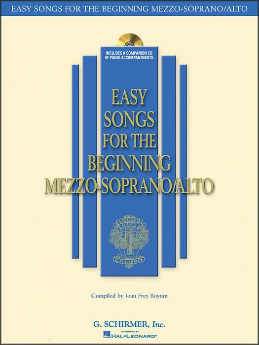 G. Schirmer&nbsp;Easy Songs for The Beginning Mezzo-Soprano / Alto Book/CD&nbsp;&nbsp;