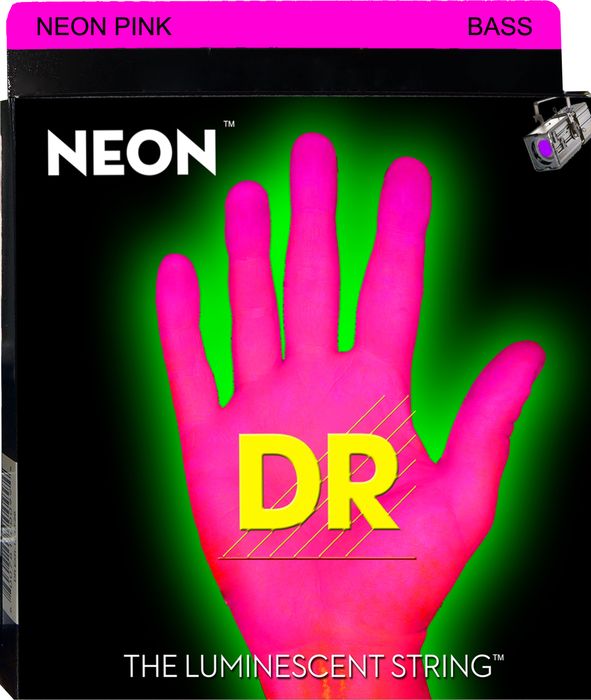 Dr Strings Neon Hidef Pink Bass Superstrings Medium 4-String