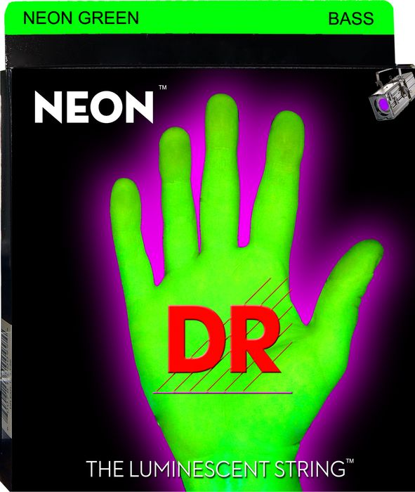 Dr Strings Neon Hidef Green Bass Superstrings Medium 4-String