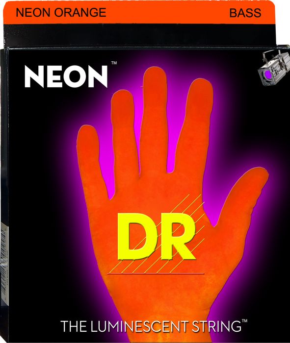 Dr Strings Neon Hidef Orange Bass Superstrings Medium 4 String