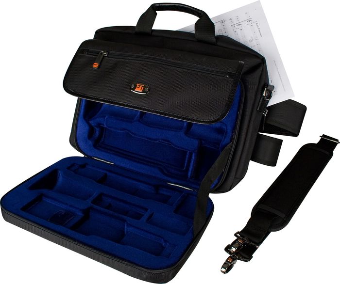 Protec&nbsp;LUX Clarinet Case with Sheet Music Messenger Bag&nbsp;Black&nbsp;