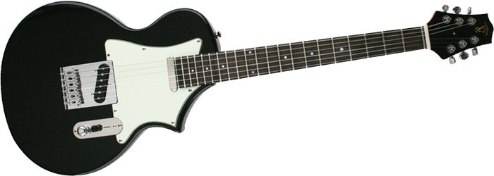 Voyage-Air Guitar Transaxe Telair Vet-1 Electric Guitar With Rosewood Fingerboard Black
