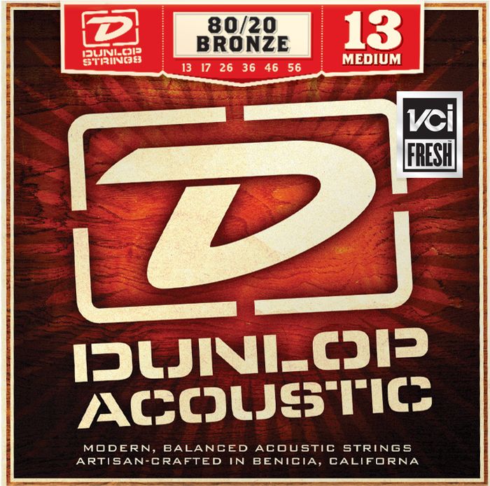 Dunlop&nbsp;Medium 80/20 Bronze Acoustic Guitar Strings&nbsp;&nbsp;