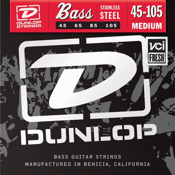 Dunlop Medium Stainless Steel Bass Strings