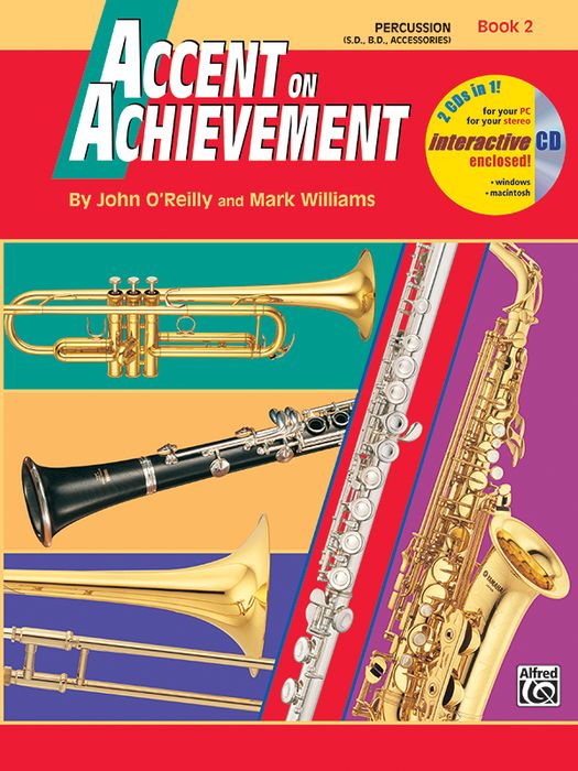 Alfred&nbsp;Accent on Achievement Book 2 PercussionSnare Drum Bass Drum & Accessories Book & CD&nbsp;&nbsp;