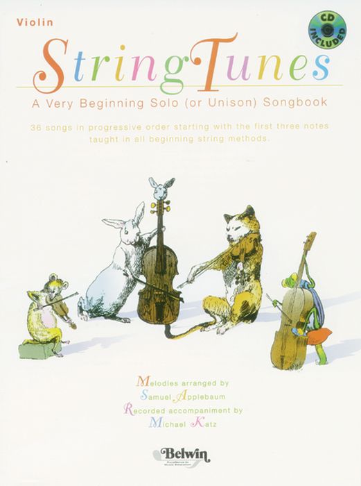 Alfred Stringtunes A Very Beginning Solo (Or Unison) Songbook Violin Book Cd