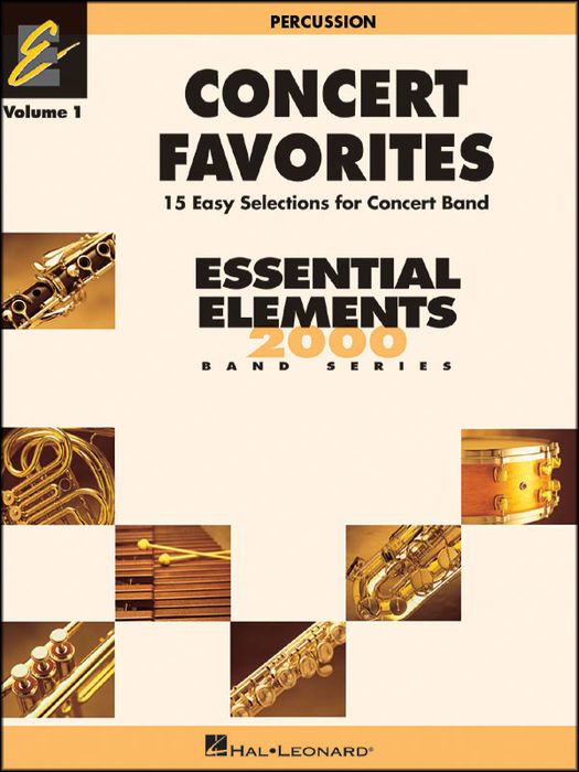 Hal Leonard&nbsp;Concert Favorites Vol1 Percussion 15 Easy Selections for Concert Band&nbsp;&nbsp;