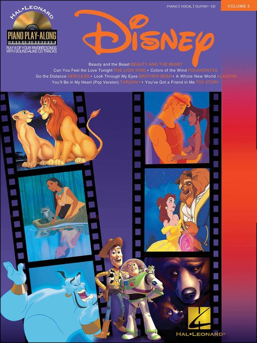 Hal Leonard&nbsp;Disney Piano Play-Along Volume 5 Book/CD arranged for piano, vocal, and guitar (P/V/G)&nbsp;&nbsp;