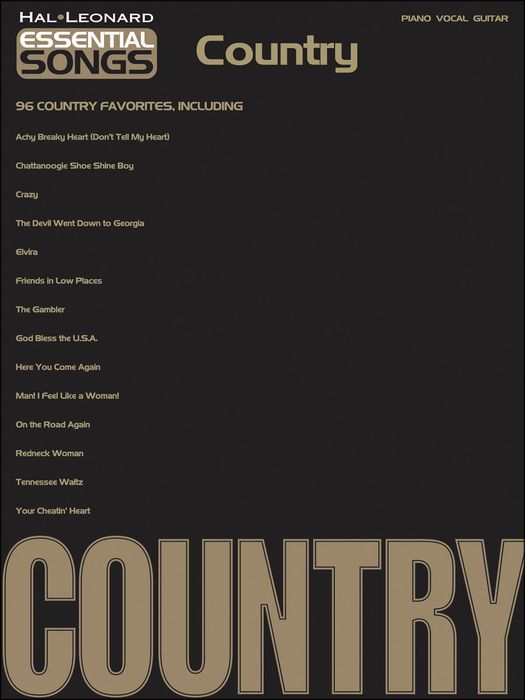 Hal Leonard&nbsp;Essential Songs - Country arranged for piano, vocal, and guitar (P/V/G)&nbsp;&nbsp;
