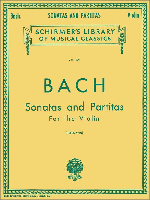 G. Schirmer&nbsp;Sonatas And Partitas Violin Unaccompanied By Bach&nbsp;&nbsp;