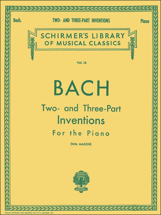 G. Schirmer&nbsp;Two And Three Part Inventions for The Piano By Bach&nbsp;&nbsp;