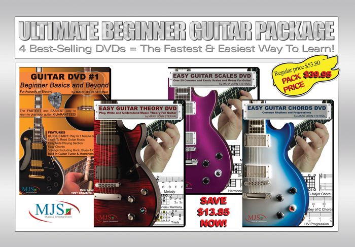MJS Music Publications&nbsp;Ultimate Beginner Guitar 4 DVD Package&nbsp;&nbsp;
