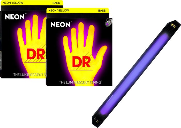 Dr Neon Hidef 4-String Set - Medium - Yellow