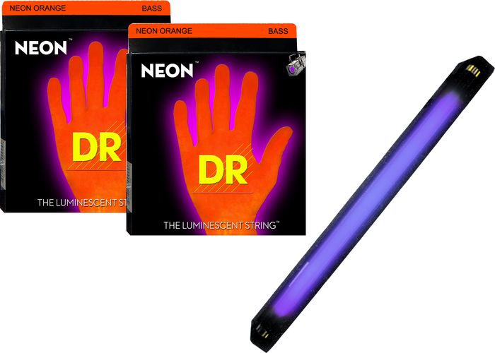 Dr Neon Hidef 4-String Set - Medium - Orange