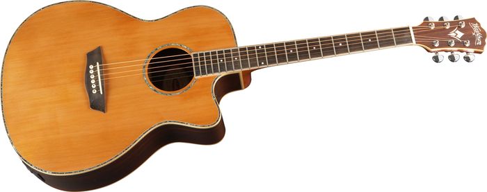 Washburn&nbsp;WG26SCE Solid Cedar Top Acoustic Cutaway Electric Grand Auditorium Rosewood Guitar with Fishman Preamp And Tuner&nbsp;&nbsp;