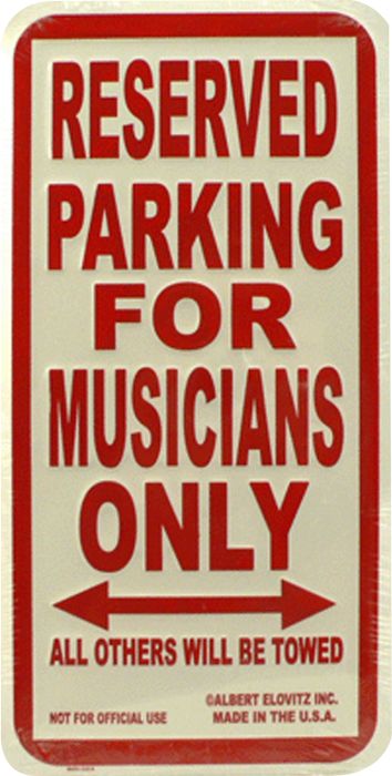 AIM&nbsp;Musicians Only Metal Sign&nbsp;&nbsp;