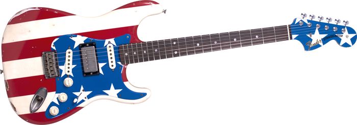 Fender Wayne Kramer Signature Flag Stratocaster Electric Guitar