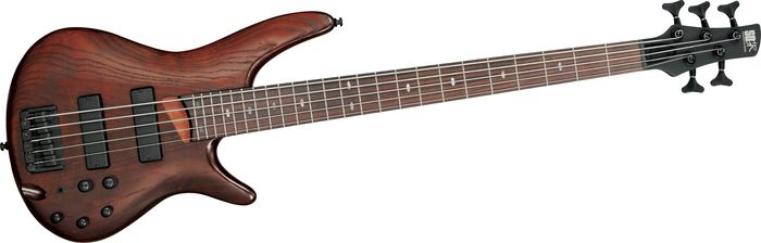 Ibanez Sr605 5-String Bass Guitar Walnut Flat