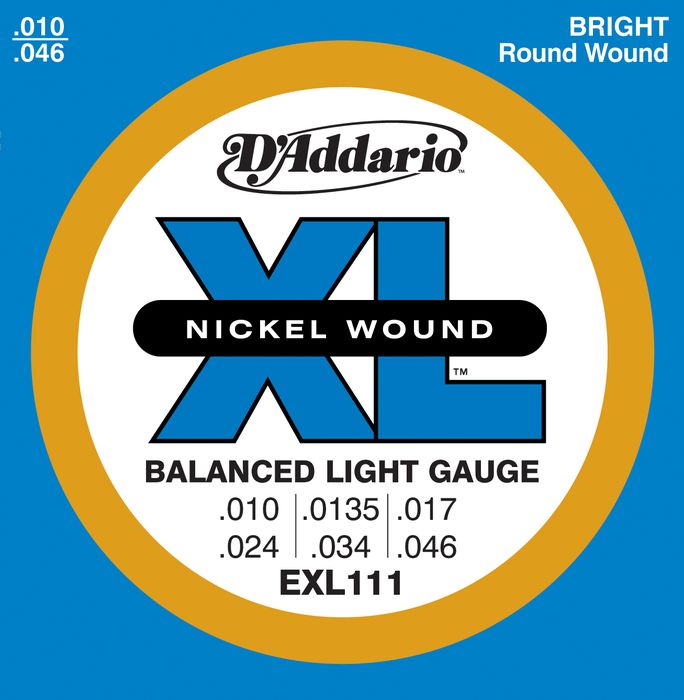D'Addario&nbsp;EXL111 Balanced Regular Light Guitar Strings&nbsp;&nbsp;