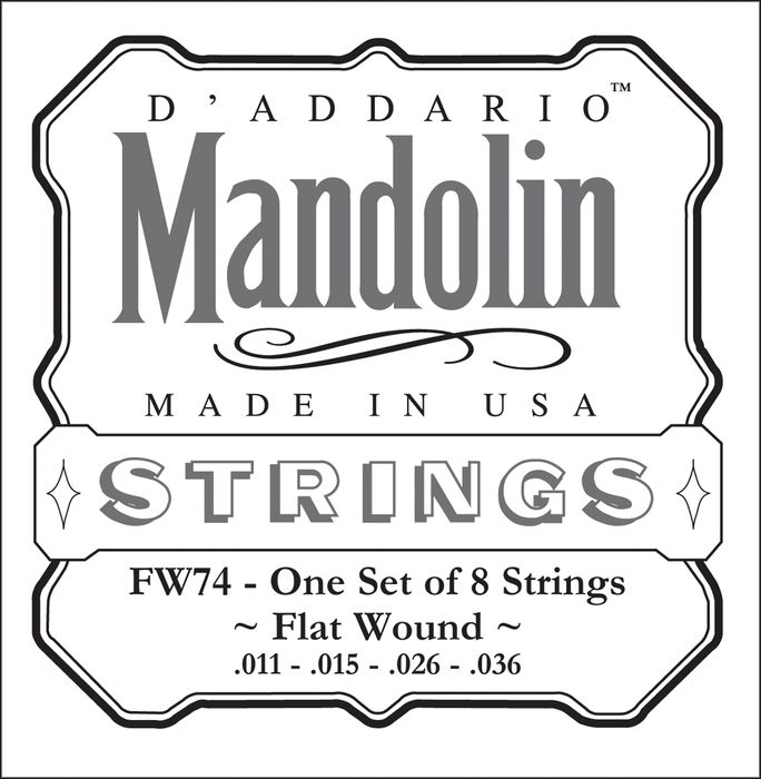 D'Addario&nbsp;FW74 Flatwound Medium Mandolin Strings&nbsp;&nbsp;
