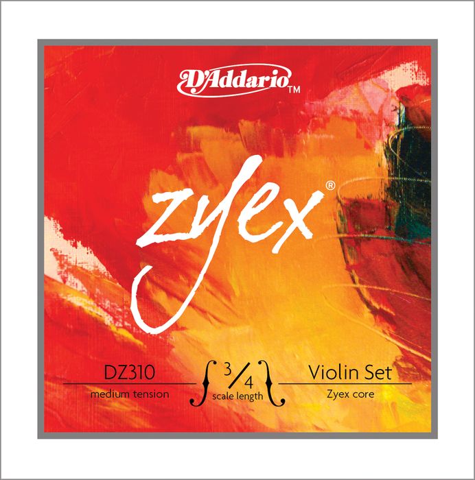 D'Addario&nbsp;DZ310 Zyex Violin Strings 3/4 Scale&nbsp;Medium&nbsp;