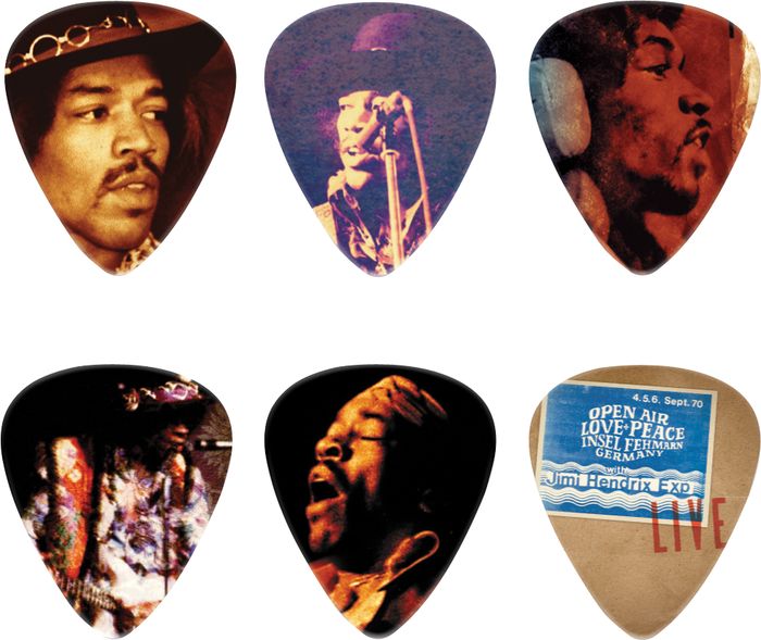Dunlop&nbsp;Jimi Hendrix Hear My Music Pick Tin with 6 Medium Picks&nbsp;&nbsp;