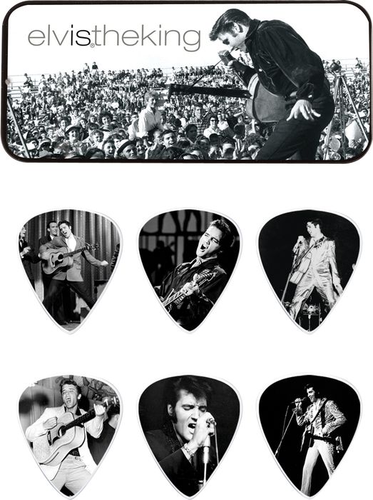 Dunlop&nbsp;Elvis the King Pick Tin with 6 Medium Picks&nbsp;&nbsp;