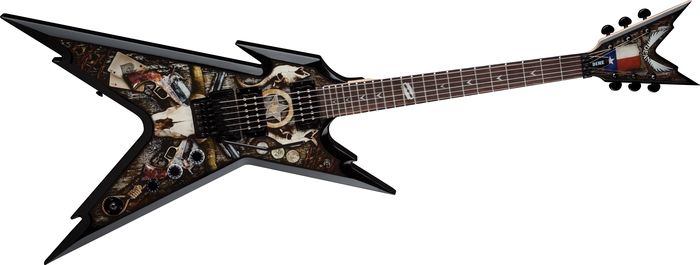 Dean Razorback Dimebag Lone Star Electric Guitar Custom Graphic